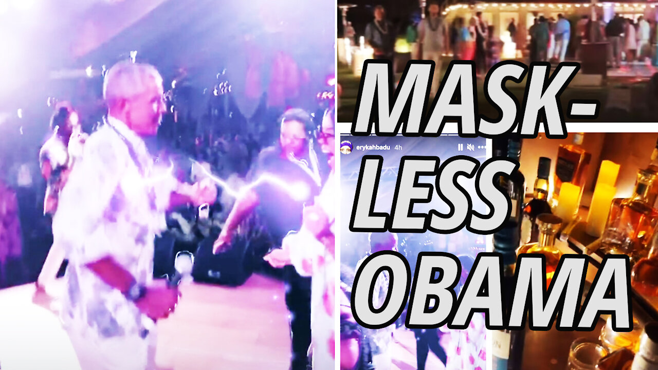 President Barack Obama caught 'Maskless' on his 60th Birthday Party