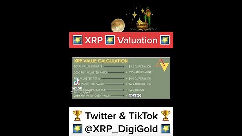 🌠✅🌠 XRP Valuation 🌠✅🌠