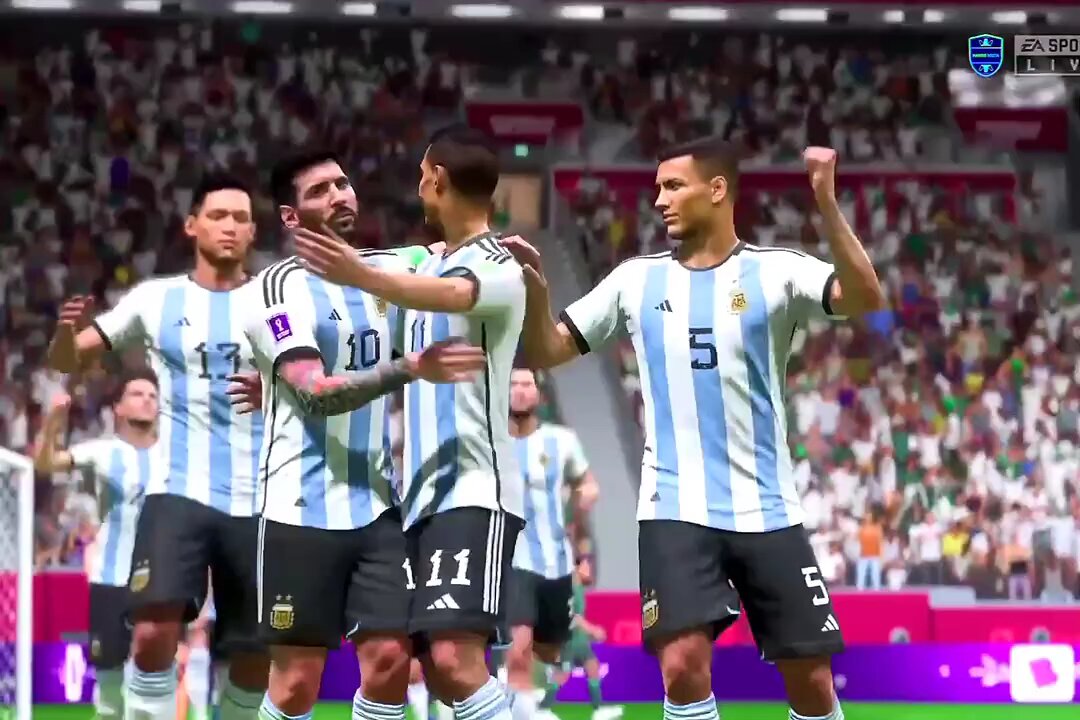 Fifa World Cup psp 5 Pc Gameplay 😧 Argentina vs Saudi Arabia