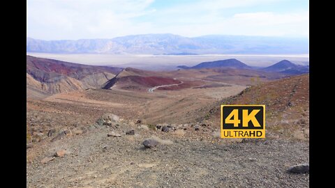 4K Driving to the Father Crowley Overlook / Vista Point in Death Valley National Park.