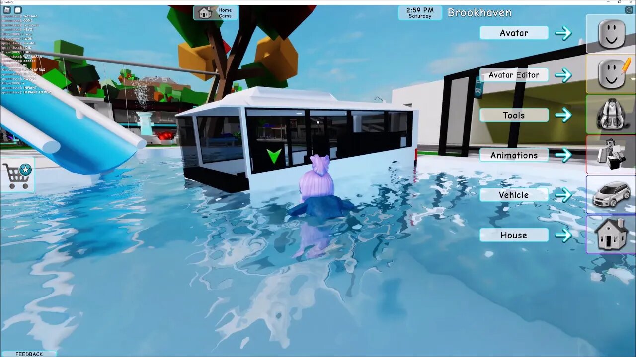 BUS IN THE SWIMMING POOL! - Brookhaven RP - Roblox Gameplay - Blox n Stuff