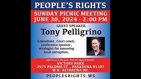 July 1, 2024 PM / John Kacarab and a recording of Tony Pelligrino fighting in the courts!