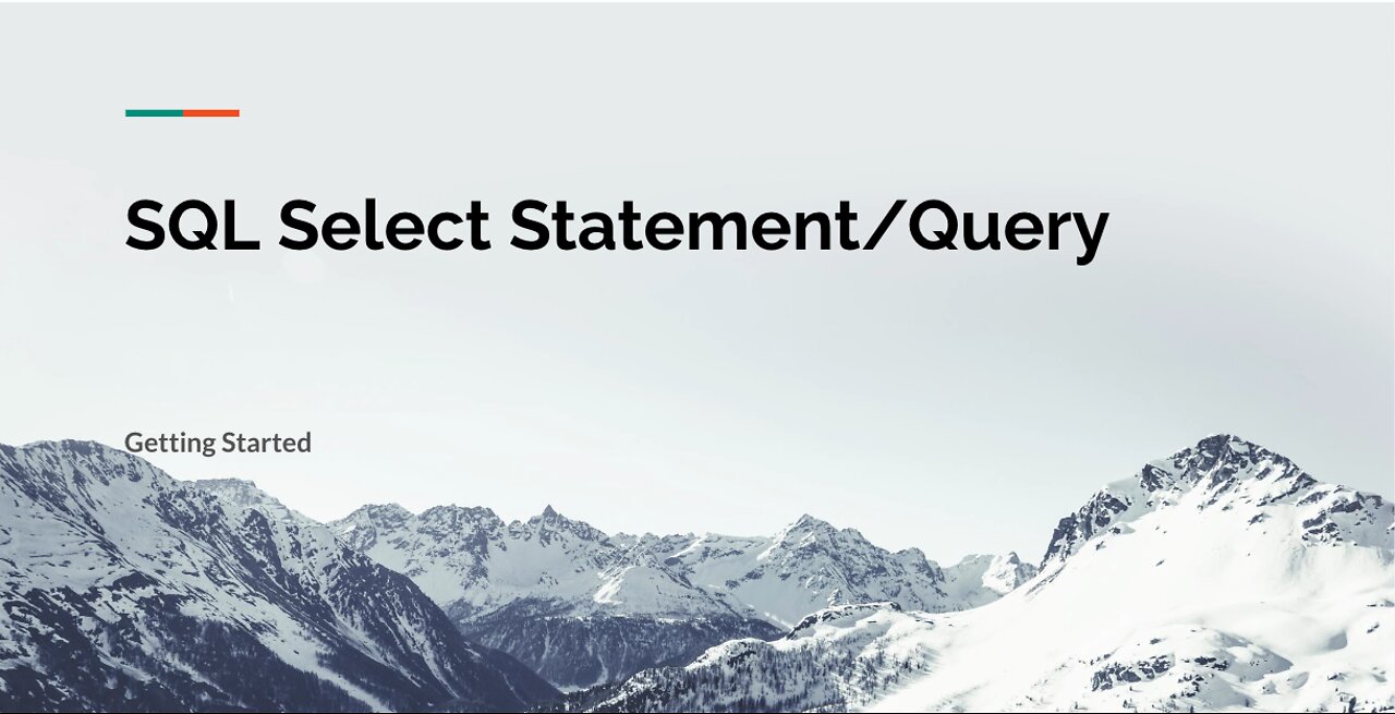 SQL SELECT Statement/Query Tutorial