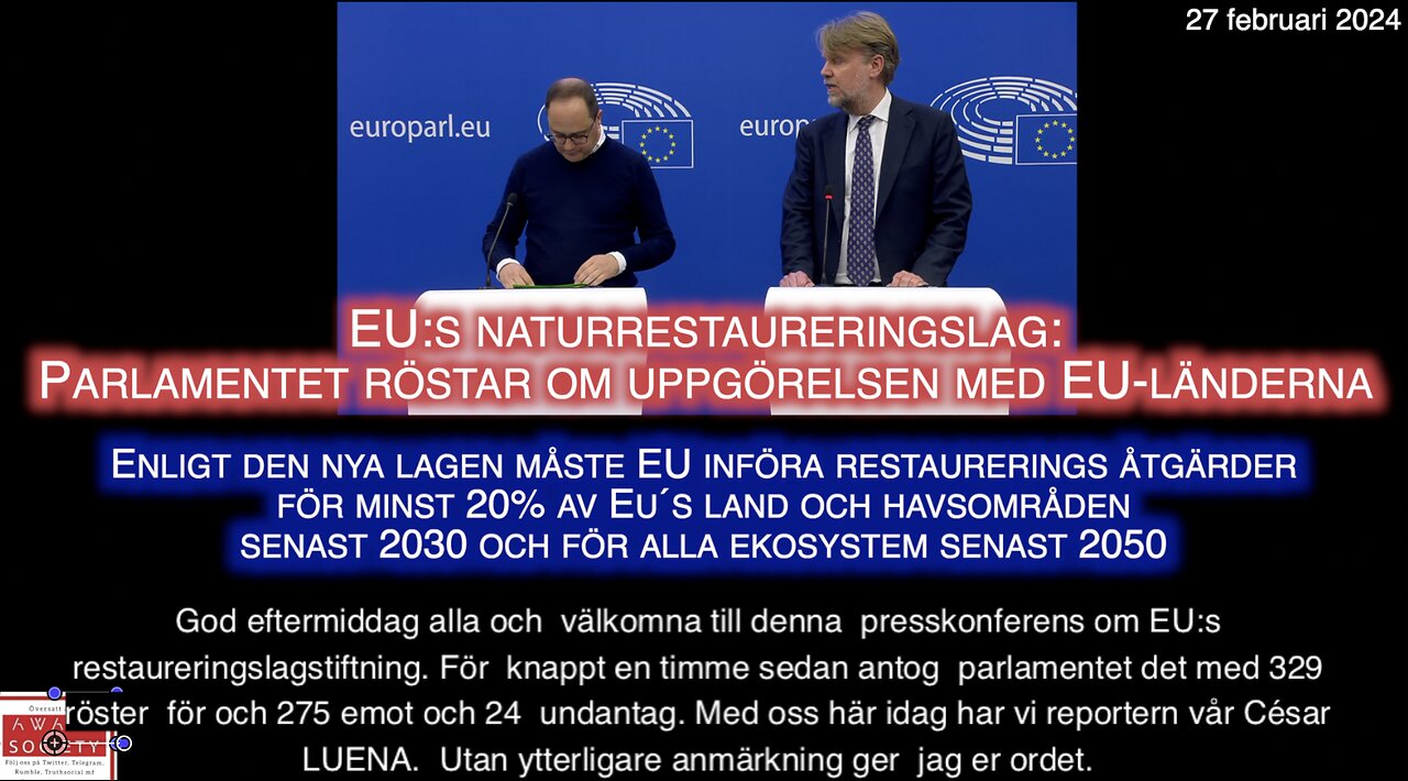 EU:s naturrestaureringslag/ EU Nature Restoration Law by César LUENA