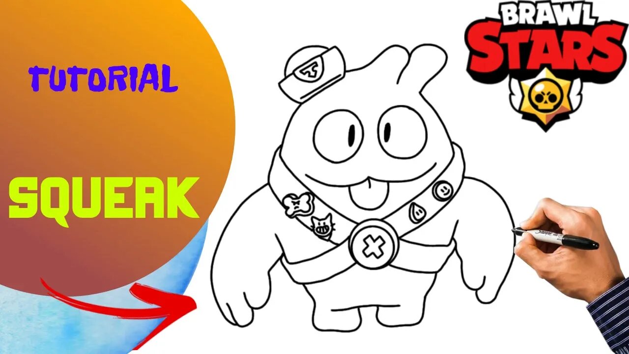 Como Desenhar SQUEAK do Brawl Stars | Novo Brawler