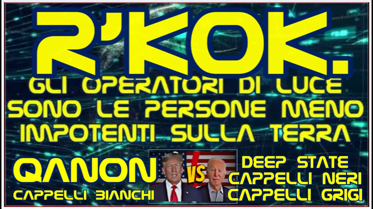 New 15-07-2023 R'Kok. Gli operatori di luce sono le persone meno impotenti sulla Terra