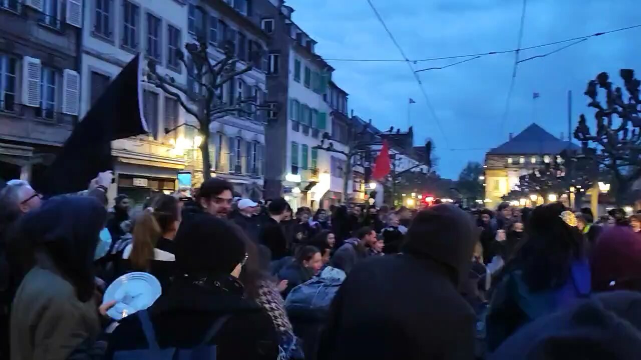 French in front of the City Hall of Paris