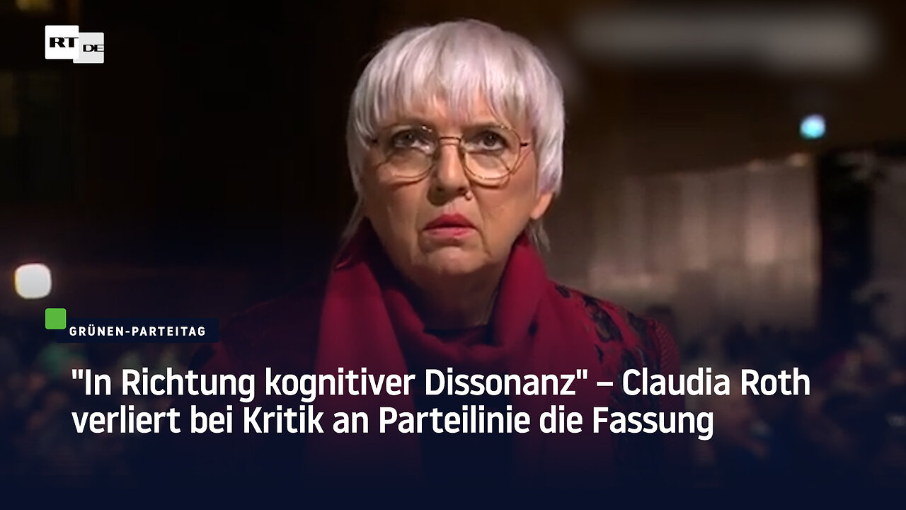 "In Richtung kognitiver Dissonanz" – Claudia Roth verliert bei Kritik an Parteilinie die Fassung