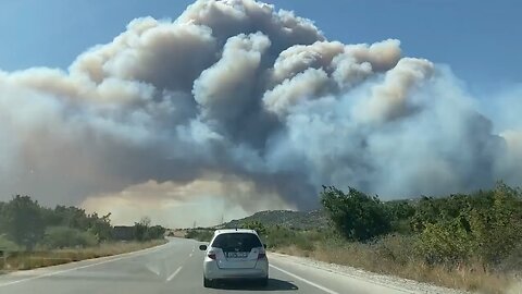 Large wildfire ravages forest in northern Greece as 8 villages are evacuated