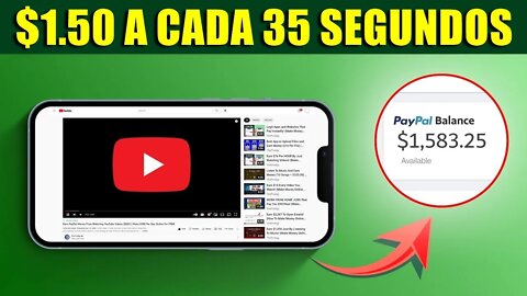 Receba $1,50 a Cada 35 Segundos do YouTube Assistindo Vídeos (Ganhar Dinheiro Online 2022)