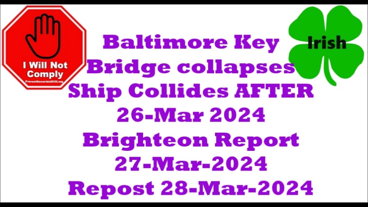 Baltimore Key Bridge Collapses. Ship Collides Afterward 26-Mar-2024