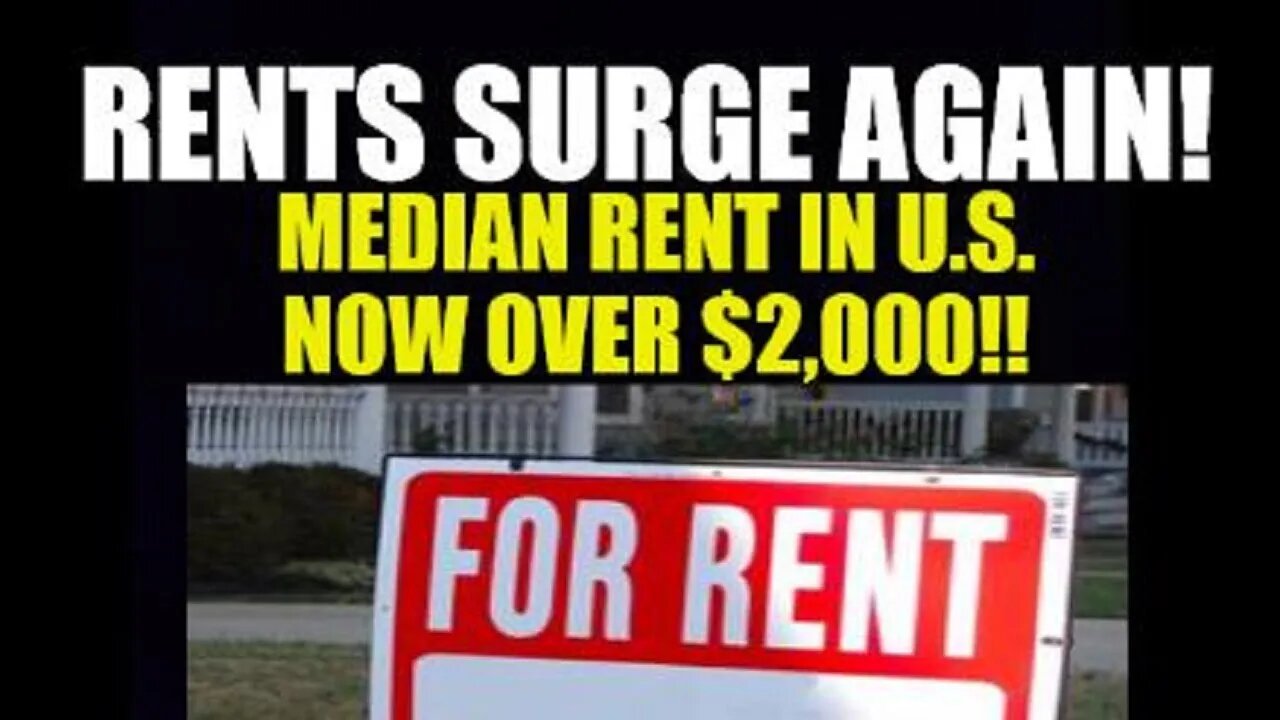 WHEN DOES IT STOP? MEDIAN U.S. RENTS SURGE AGAIN TO OVER $2,000!!