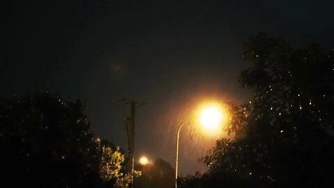 Beautiful Rainy Night 4K with Deep sound of Rain drops