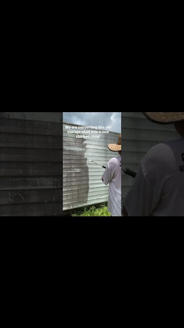 But first, pressure washing! #satisfying #pressurewashing #farmlife