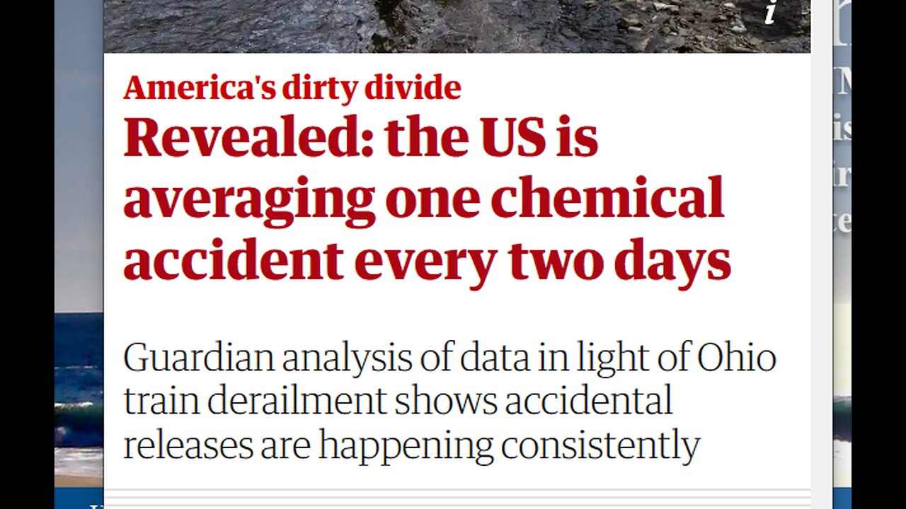 A CHEMICAL ACCIDENT HAPPENS EVERY 2 DAYS - AS MORE OHIO HEADLINES SHOW CONTINUING MAJOR EVENT