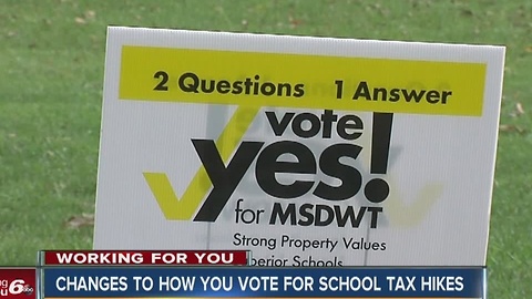 Changes to how Indiana taxpayers vote for school tax hikes