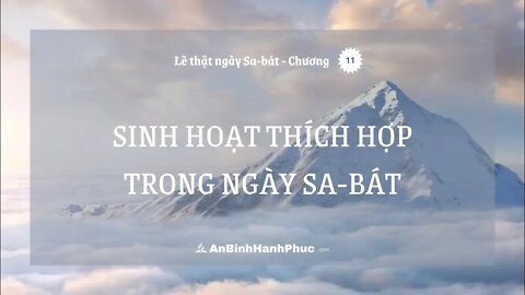 Lẽ thật ngày Sa-bát › Chương 11: Sinh hoạt thích hợp trong ngày Sa-bát