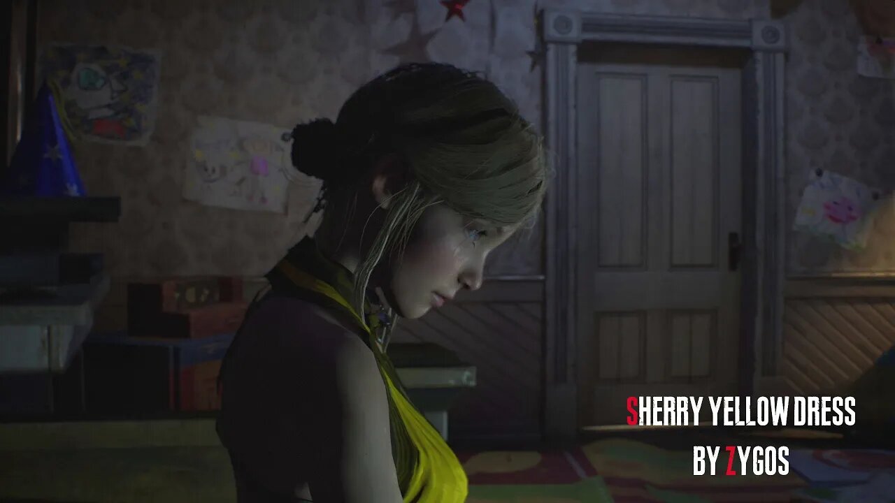 Resident Evil 2 Remake Sherry Yellow Dress Outfit