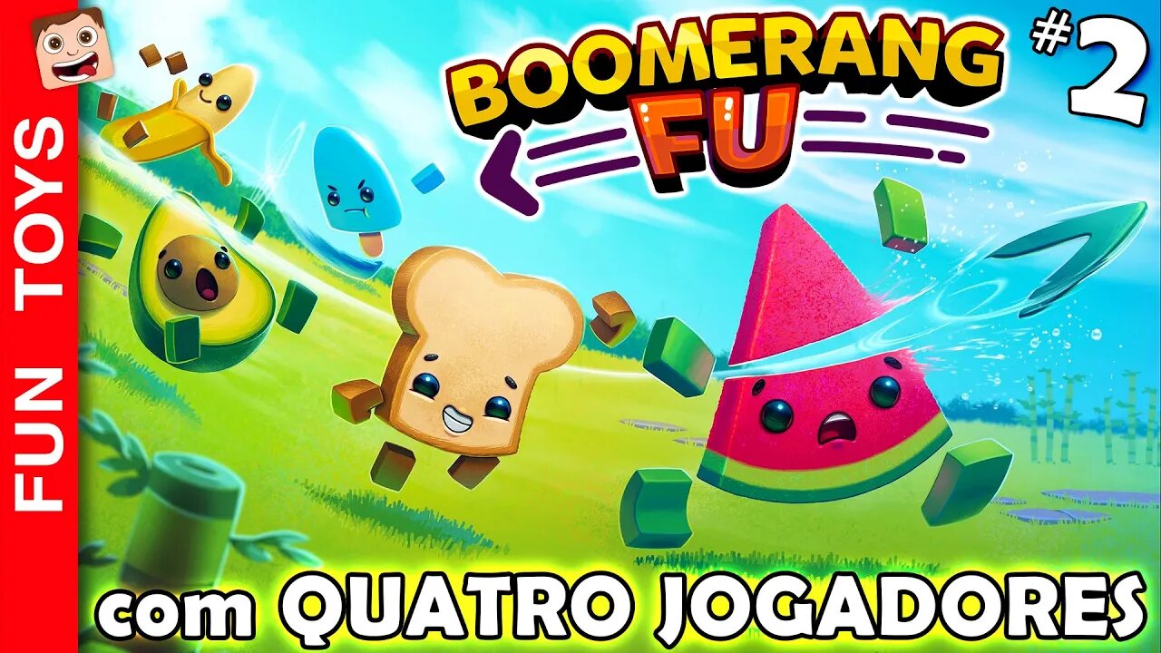 BOOMERANG FU - Luta com Bumerangues com QUATRO JOGADORES no BATALHA em FAMÍLIA! 🪃