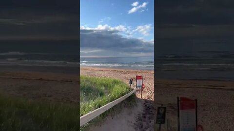 Beach with some dark clouds