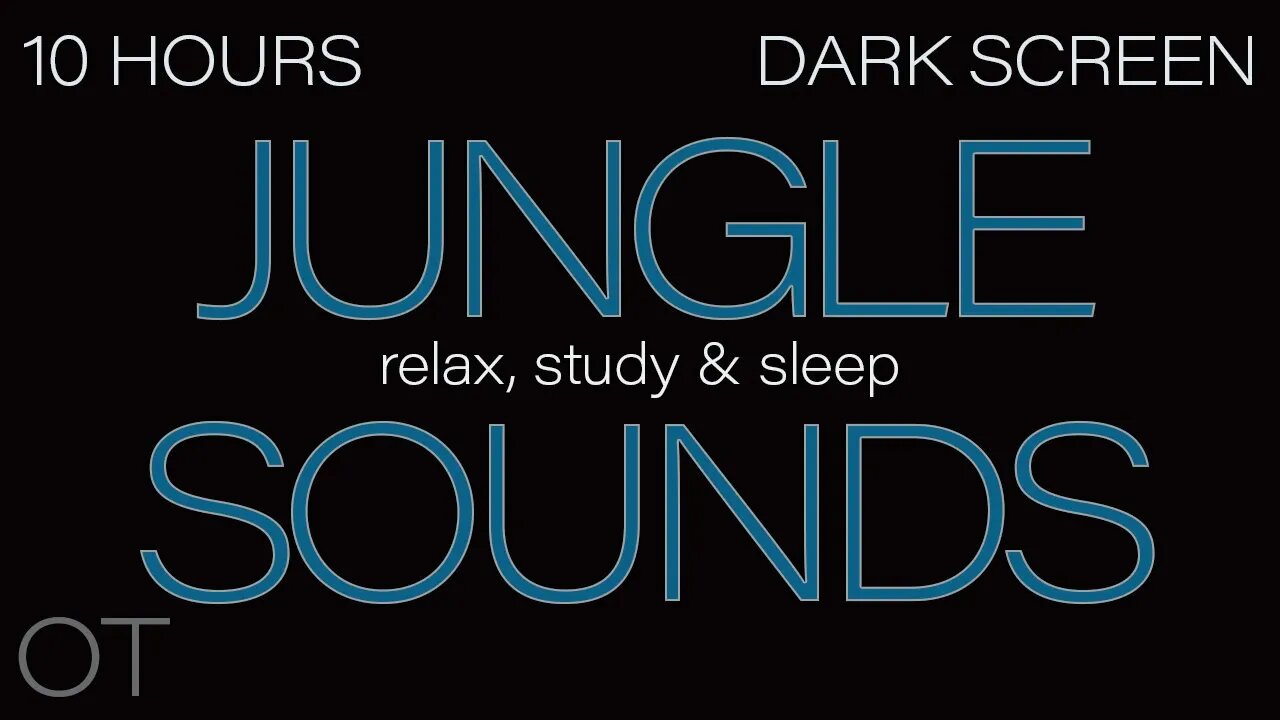 JUNGLE SOUNDS for Sleeping| Relaxing| Studying| BLACK SCREEN| Real Rainforest Ambience| 10 HOURS