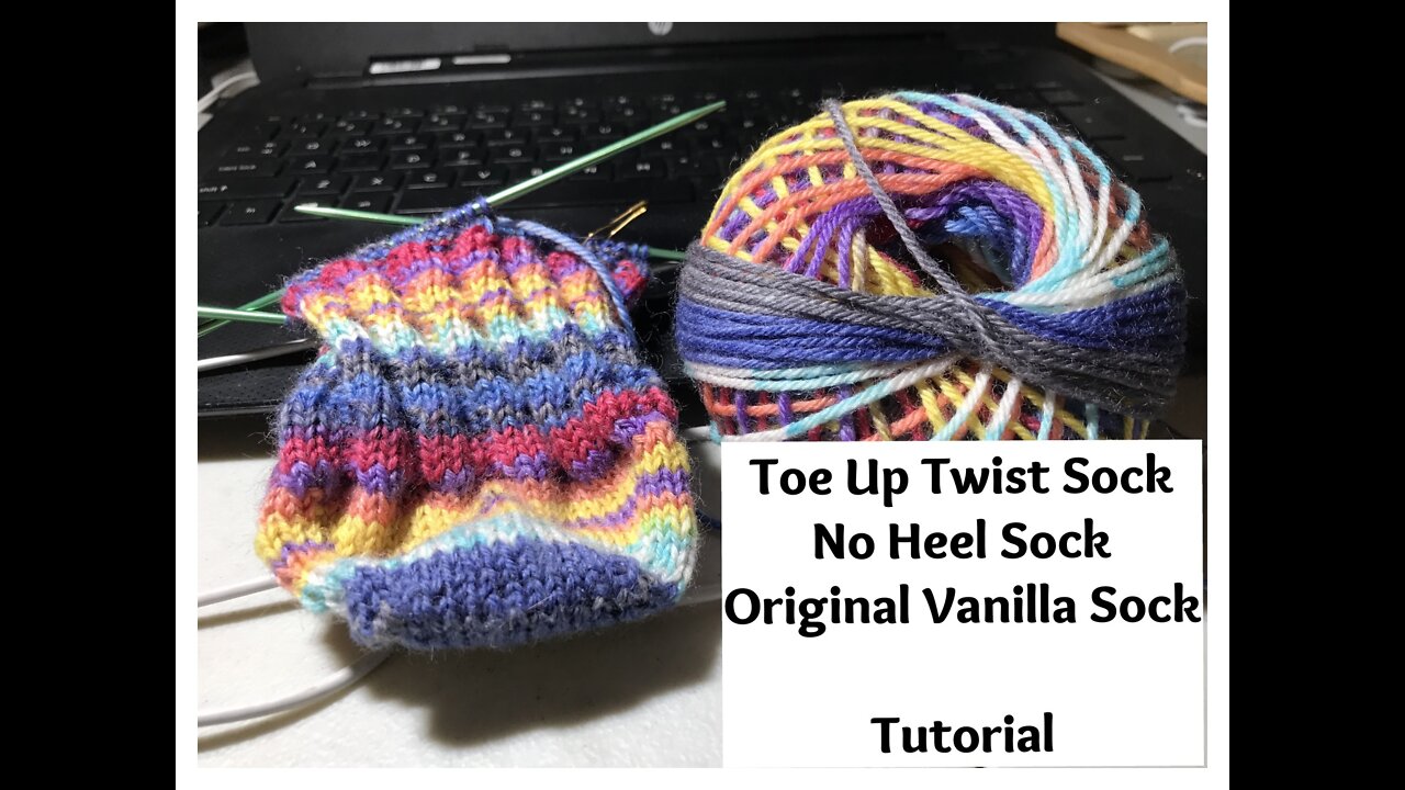 Toe Up Spiral Twist Socks Tutorial No Heel