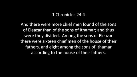 1st Chronicles Chapter 24