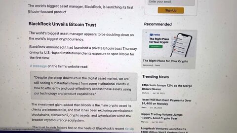 Blackrock to sell Bitcoin against regulations!!