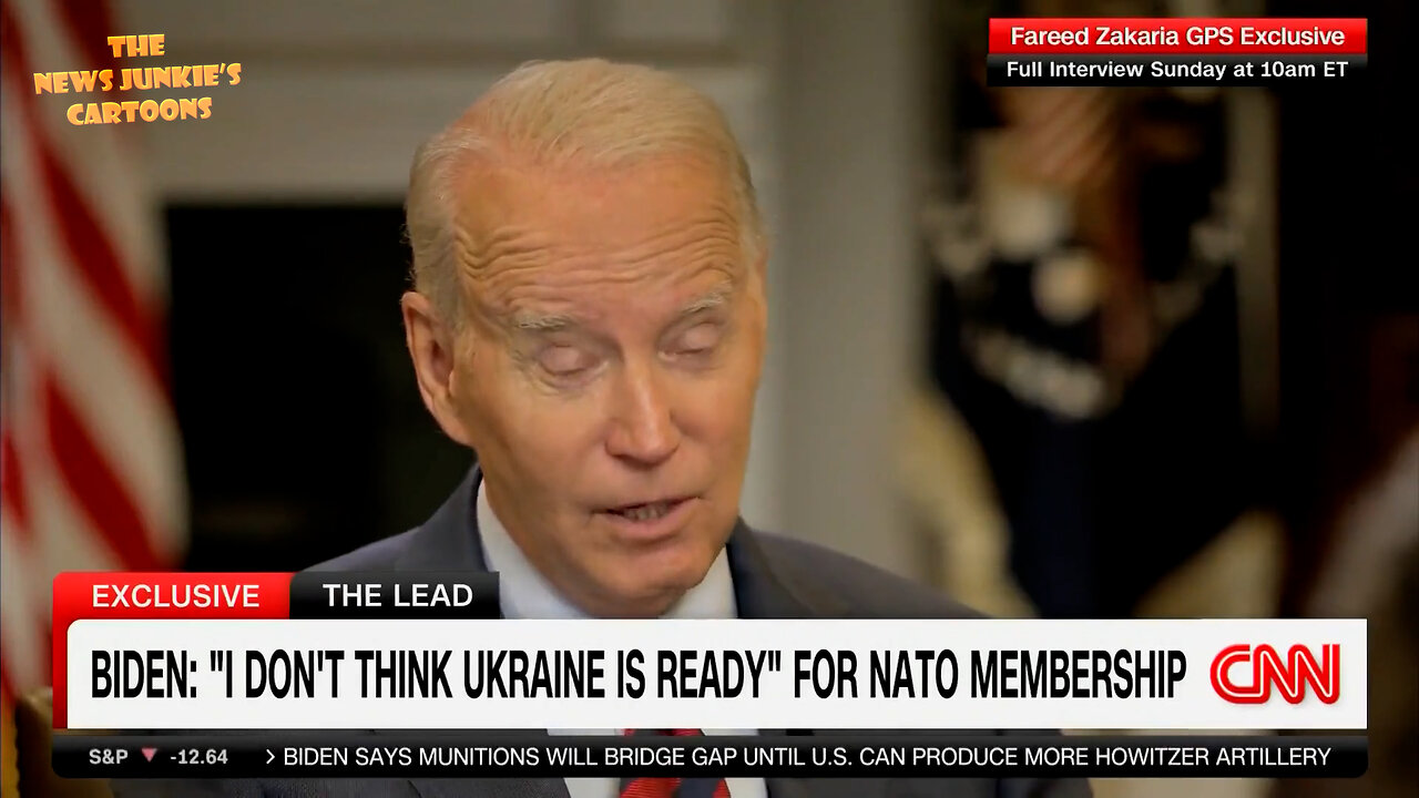 Biden: "We have to lay out a path for Russia... Ukraine to get into NATO... then we're determined to commit every inch of NATO territory... If the war is going on, then we're all in the war."