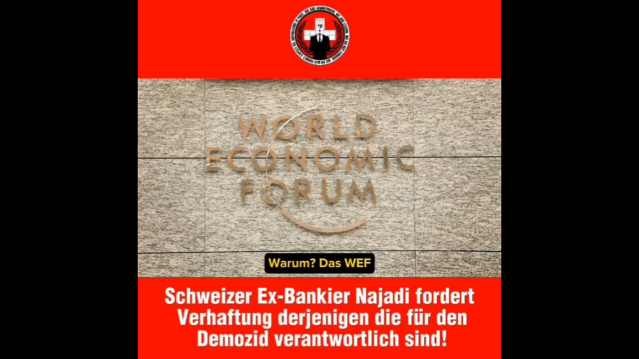 Schweizer Ex-Bankier Najadi fordert Verhaftung derjenigen die für den Demozid verantwortlich sind!