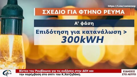 Βίντεο του Ρουβίκωνα για τις αυξήσεις στην ΔΕΗ και την παρέμβαση στο σπίτι του Κ.Χατζηδάκη.
