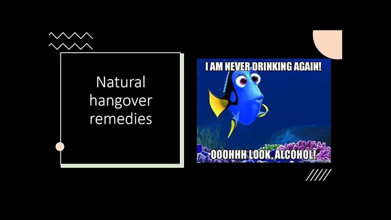 Natural hangover remedies - Herbs, vitamins, supplements & diet