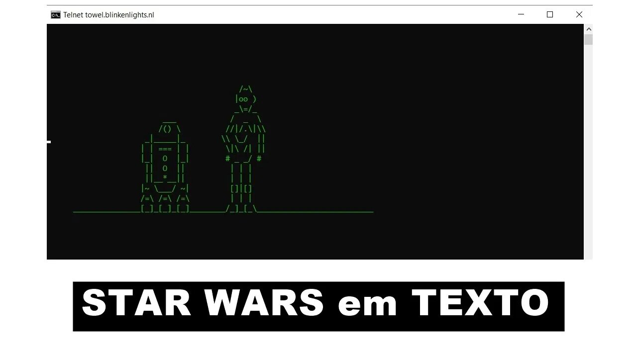 ASSISTIR filme STAR WARS em TEXTO via Telnet