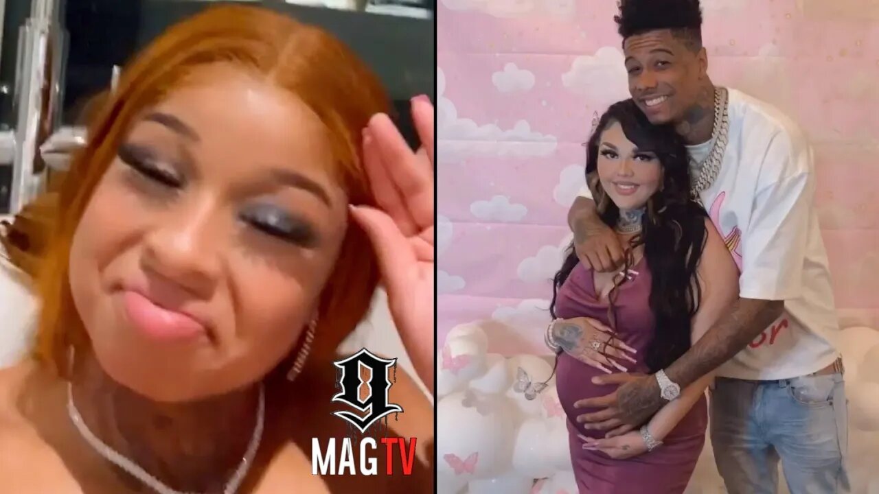 Blueface "GF" Chrisean Rock Is Salty He Rubbed On "BM" Jaidyn At Their Baby Shower! 😡