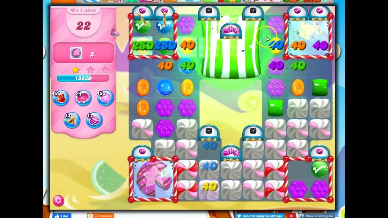 Candy Crush Level 3648 Talkthrough, 35 Moves 0 Boosters