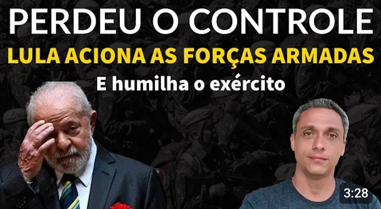 In Brazil, FORMER prisoner LULA activates the Armed Forces in RJ and São Paulo But it humiliates the army... nothing new, they only serve to arrest innocent people and paint streets