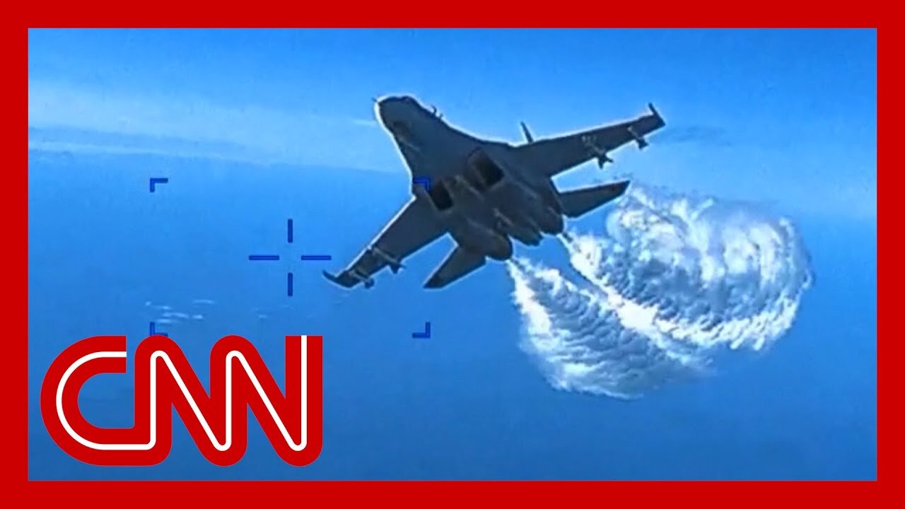 See moment Russian fighter jet confronts US drone