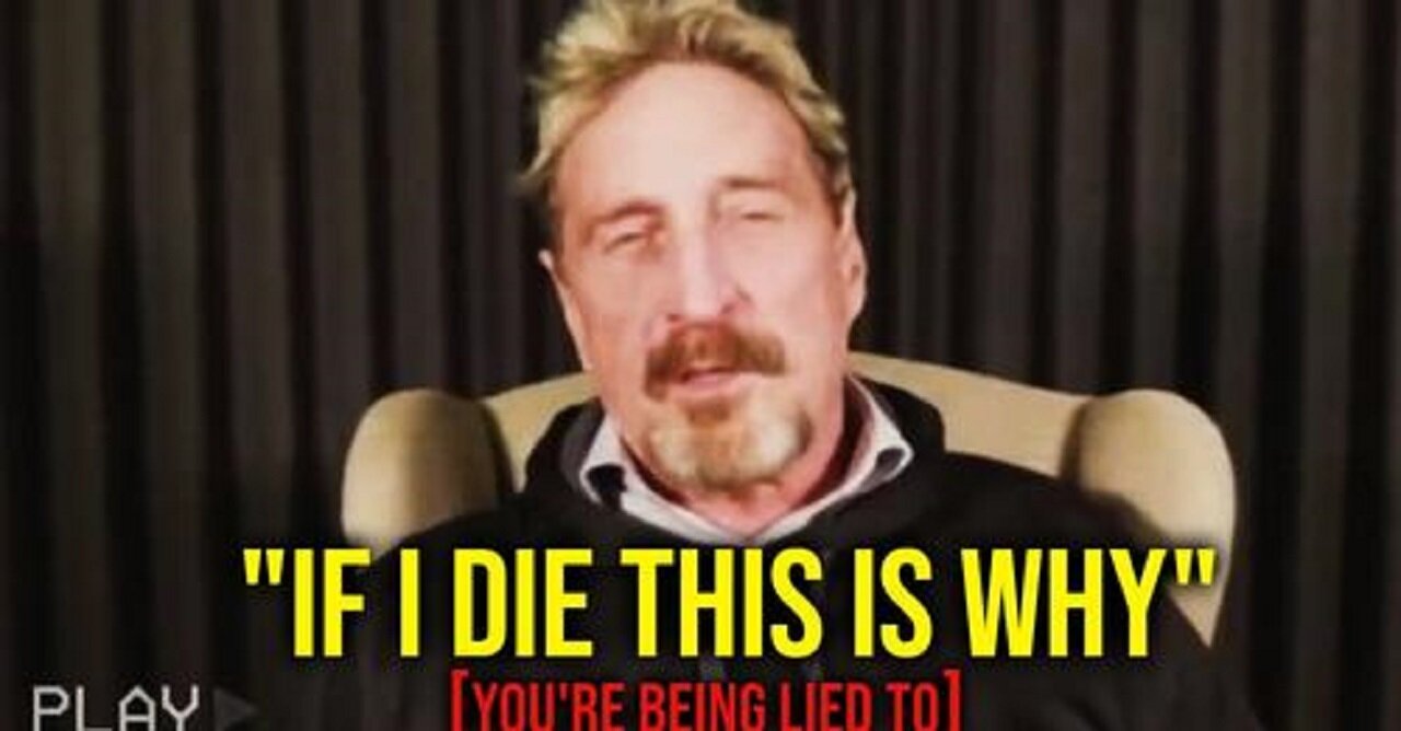 So, he recorded this before they k*lled him... (he knew too much) | John McAfee