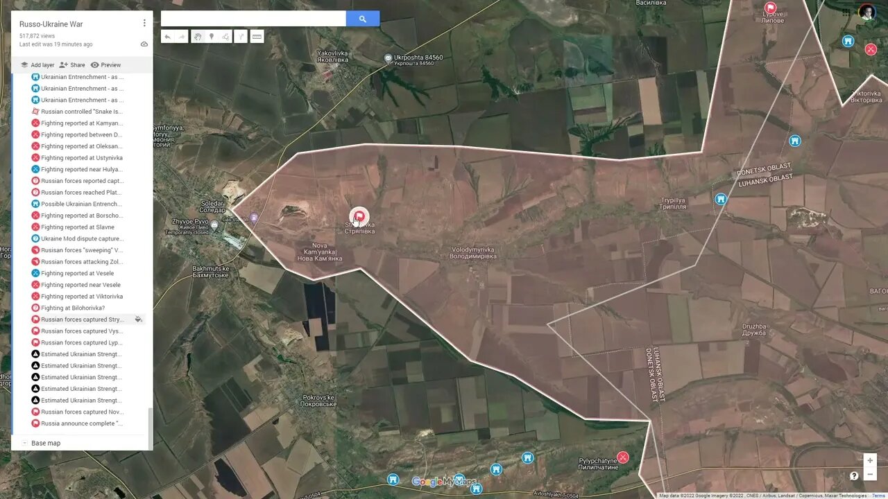 [ Popasna Front ] Russian forces captured Vyskryva, Stryapivka and Lypove