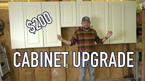 Cheap Garage Cabinet Upgrade! - SometimesBuilds w/KatiesDesignCorner