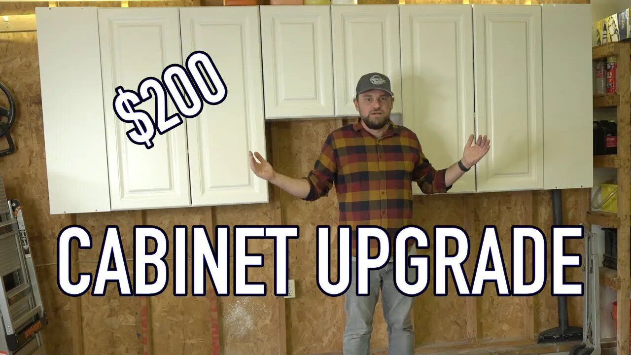 Cheap Garage Cabinet Upgrade! - SometimesBuilds w/KatiesDesignCorner