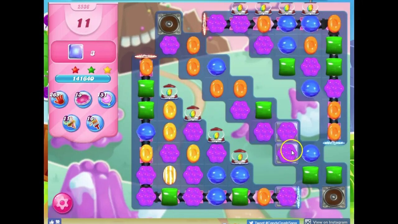 Candy Crush Level 2536 Audio Talkthrough, 3 Stars 0 Boosters