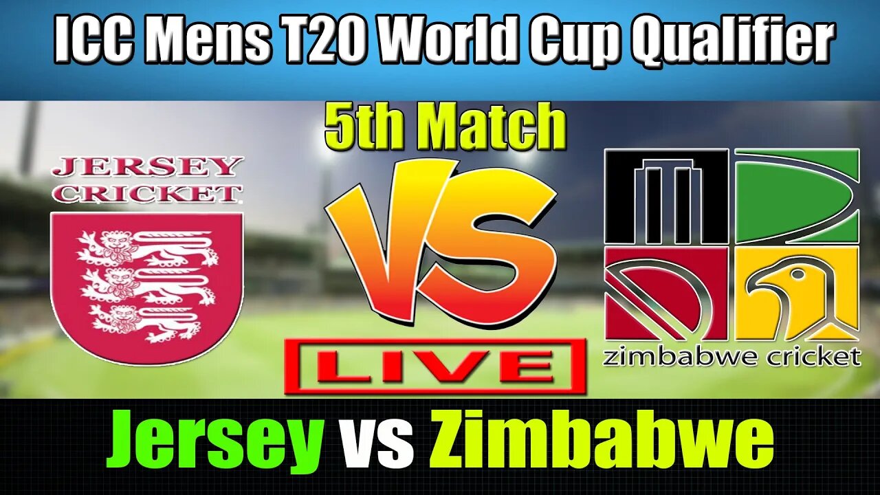 Zimbabwe vs Jersey Live T20 , ICC Mens T20 World Cup Qualifier B , Singapore vs United States Live