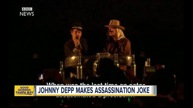 Johnny Depp asks about assassinating President Trump