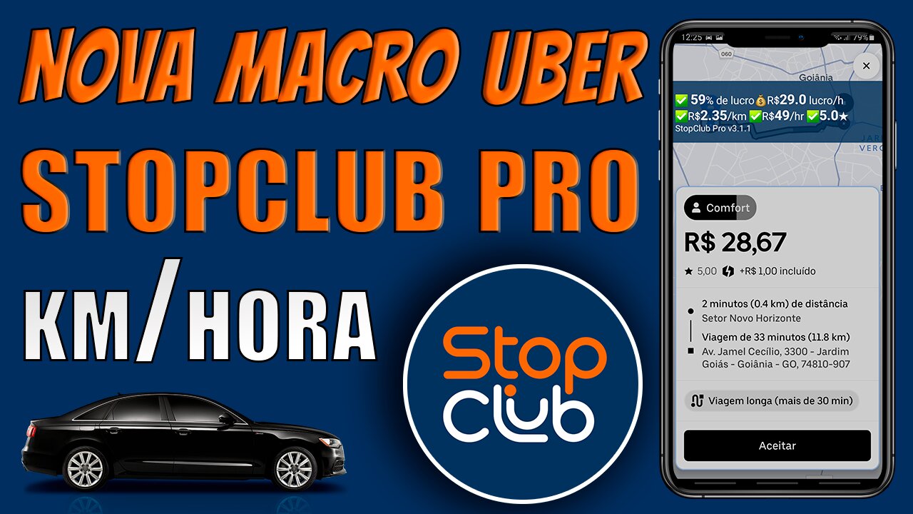 STOP CLUB PRO - NOVA MACRO UBER | VALOR POR KM OU POR HORA - INSTALAÇÃO