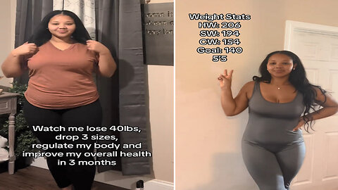 watch me lose 40lbs drops 3 size, regulate my body and improve my overall health in 3 months