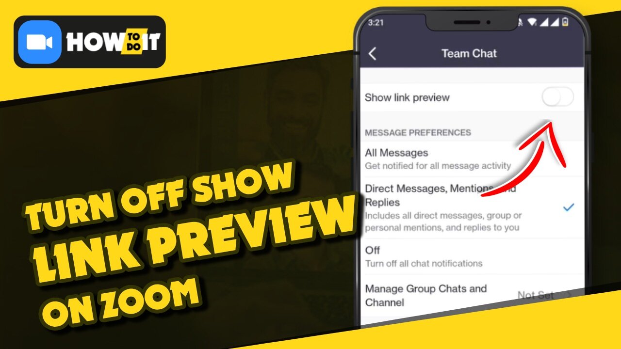 How to turn off show link preview on Zoom