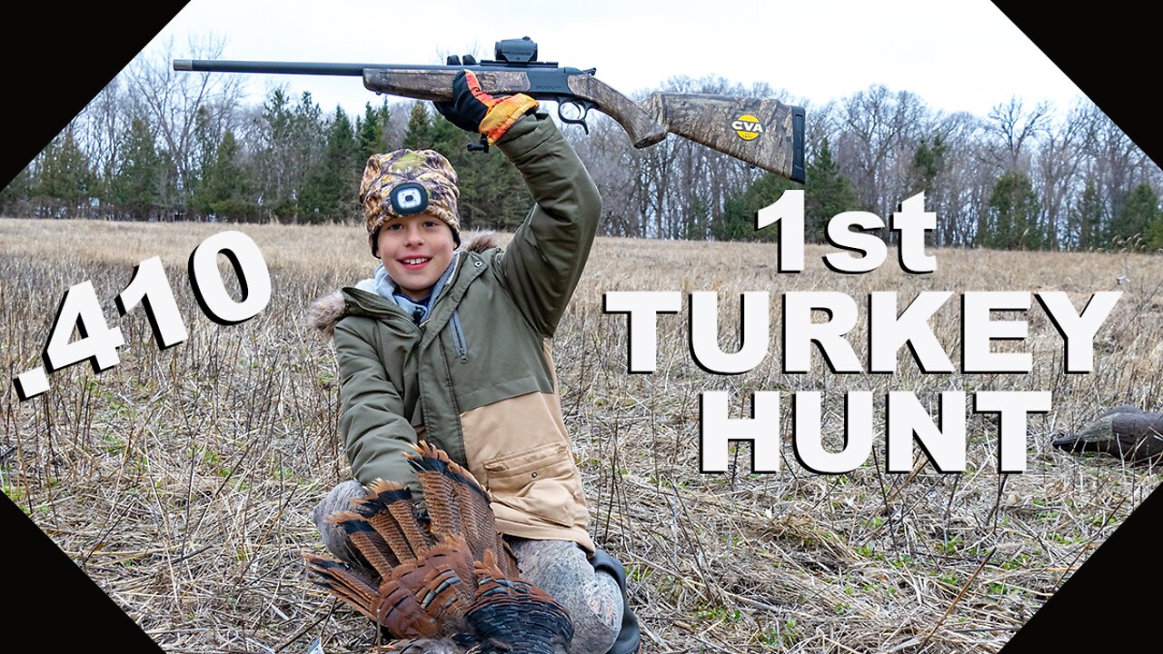 .410 Turkey Hunting | 9yr Old Takes His First Bird.