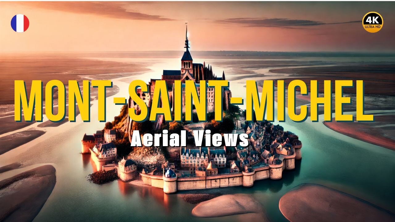 Aerial Views of Mont-Saint-Michel: Virtual Drone Tour Over France’s Iconic Island