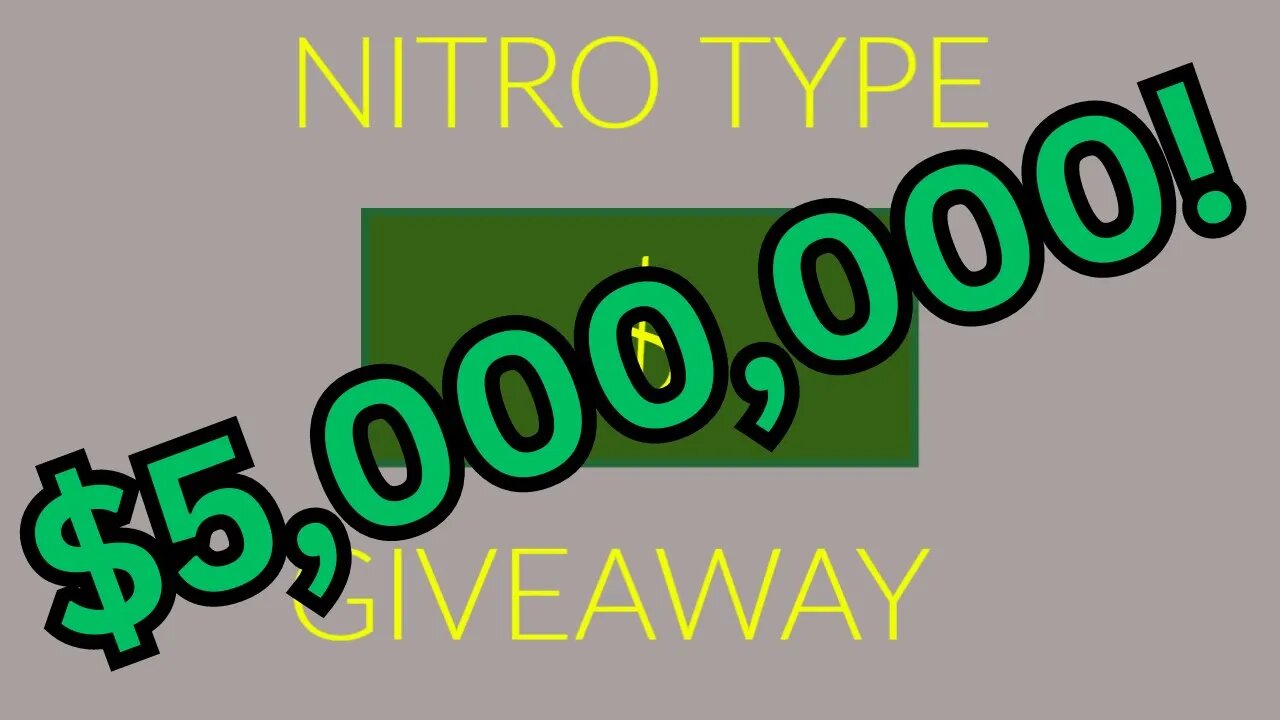 5000000 NITRO CASH GIVEAWAY!!!!!!!!